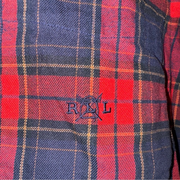 lauren ralph lauren Small‎ Red Blue Plaid Collar Button Down Top CP - Picture 4 of 4